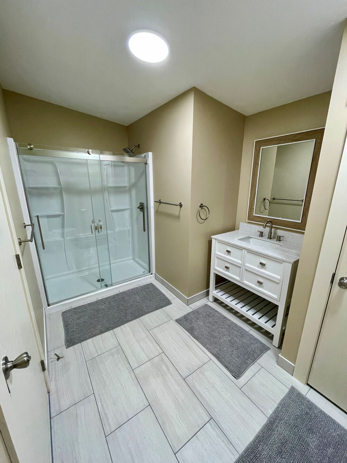 Renovated bathroom at Whispering River